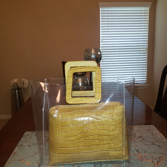 Embossed Leather Trimmed Staud Handbag - Picture 11 of 11